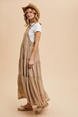 Light Taupe Embroidered Floral Skirtall