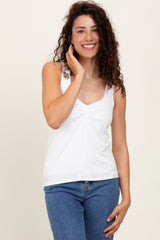 Ivory Sweetheart Sleeveless Maternity Top