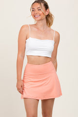 Peach Back Pleat Skort
