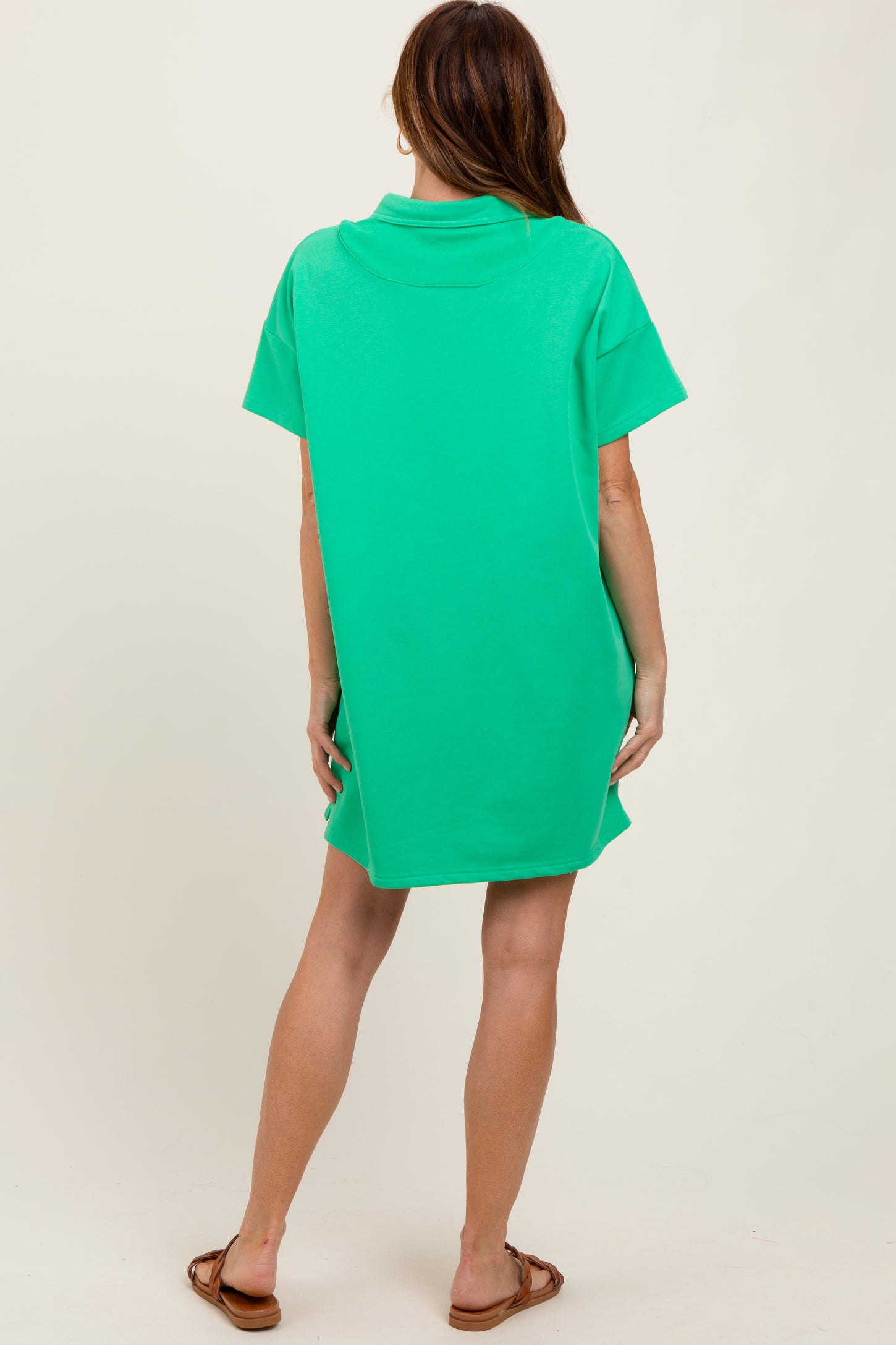 Green Mini Polo Dress