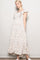 Ivory Floral Ruffle Sleeve Maxi Dress