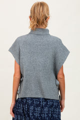 Heather Grey Turtleneck Maternity Sweater Vest