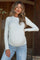 White Basic Ribbed Knit Long Sleeve Maternity Top
