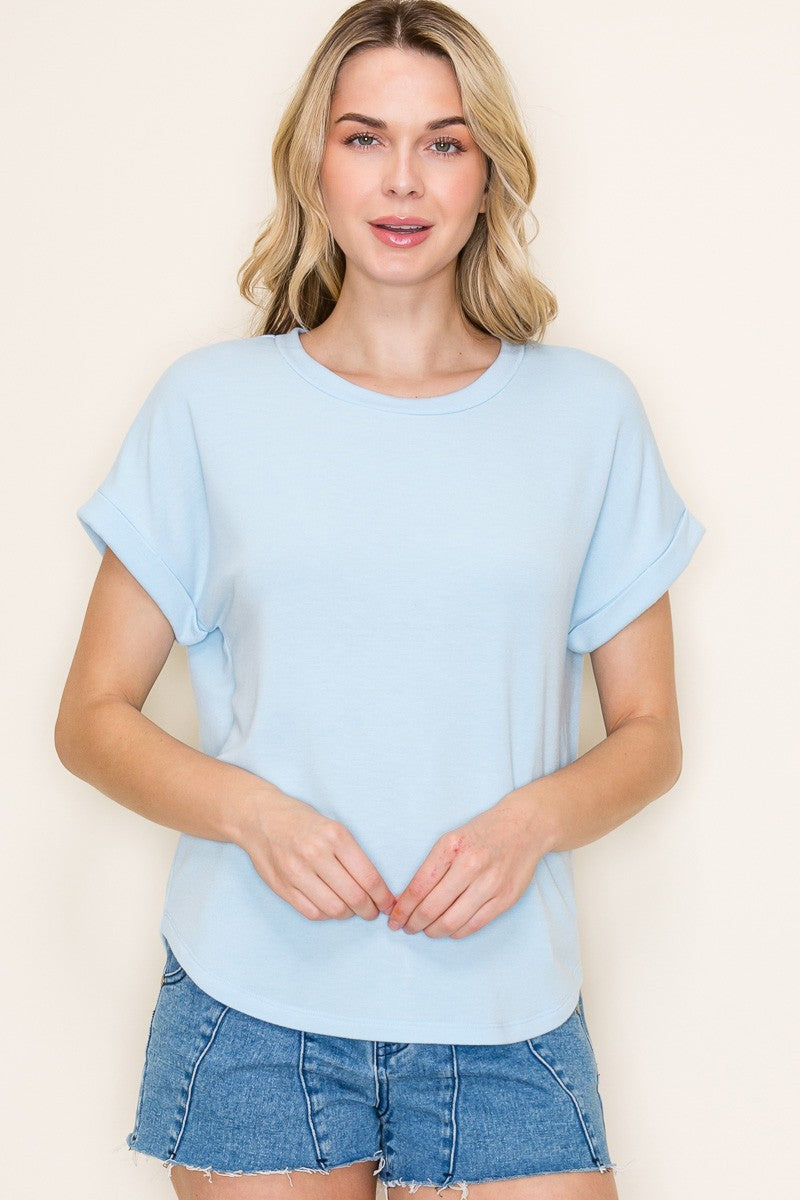 Light Blue French Terry Top