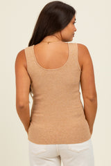 Camel Knit Maternity Tank Top