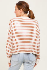 Pink Multicolor Stripe Sweater