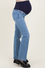 Medium Mid Rise Straight Maternity Jeans