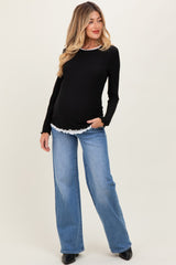 Medium Low Rise Wide Leg Maternity Jeans