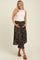 Black Floral Smocked Waist Maternity Skirt