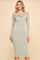 Beige Ruched Off Shoulder Dress