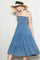 Blue Vintage Wash Denim Smocked Dress