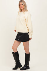 Yellow Chunky Knit Oversized Sweater