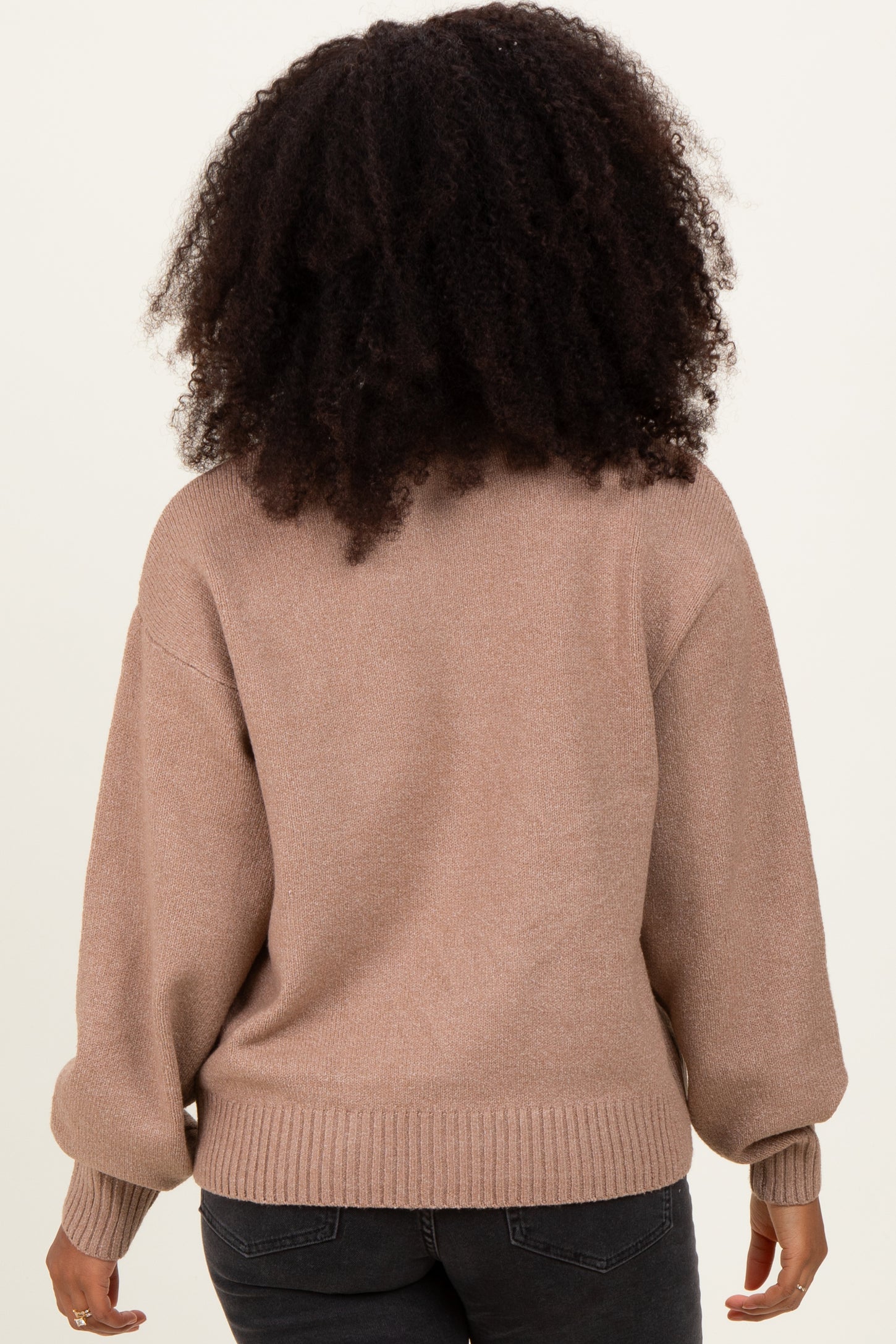 Mocha Chunky Knit Oversized Sweater