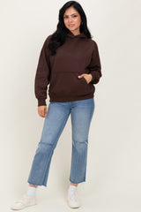 Brown Fleece Oversized Hoodie