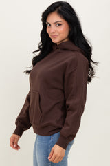 Brown Fleece Oversized Hoodie