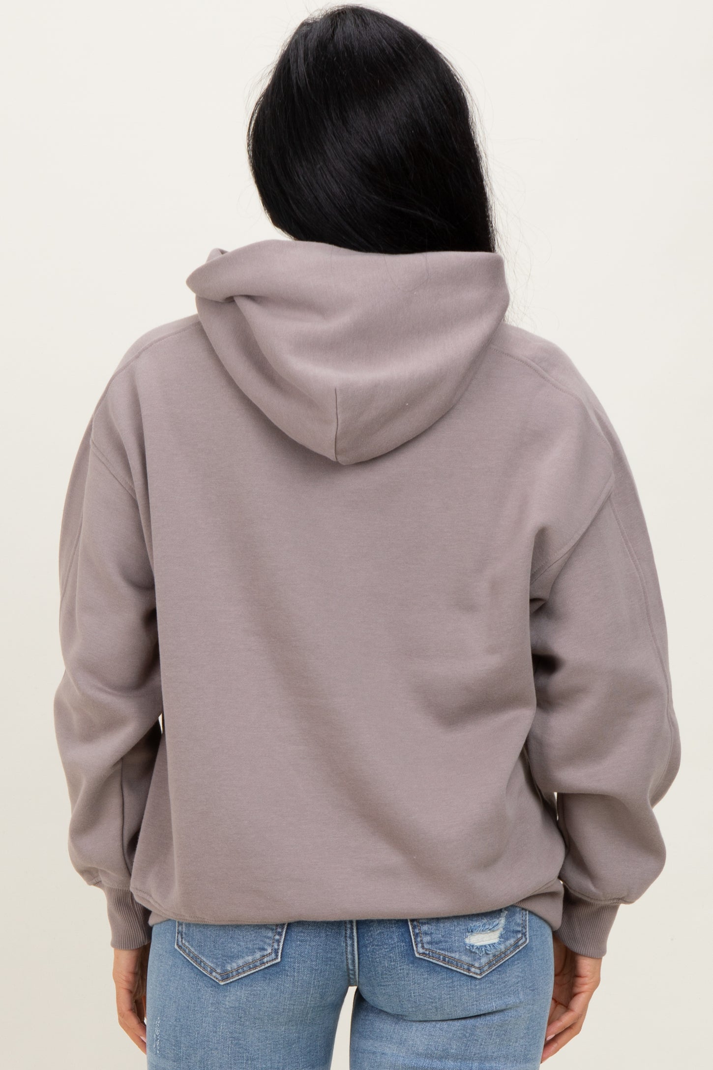 Taupe Fleece Oversized Hoodie