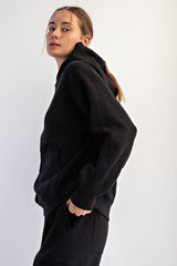 Black Fleece Oversized Hoodie