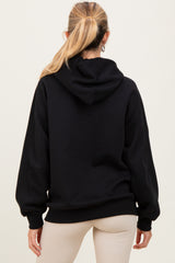 Black Fleece Oversized Maternity Hoodie