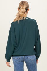Forest Green V-Neck Maternity Sweatshirt