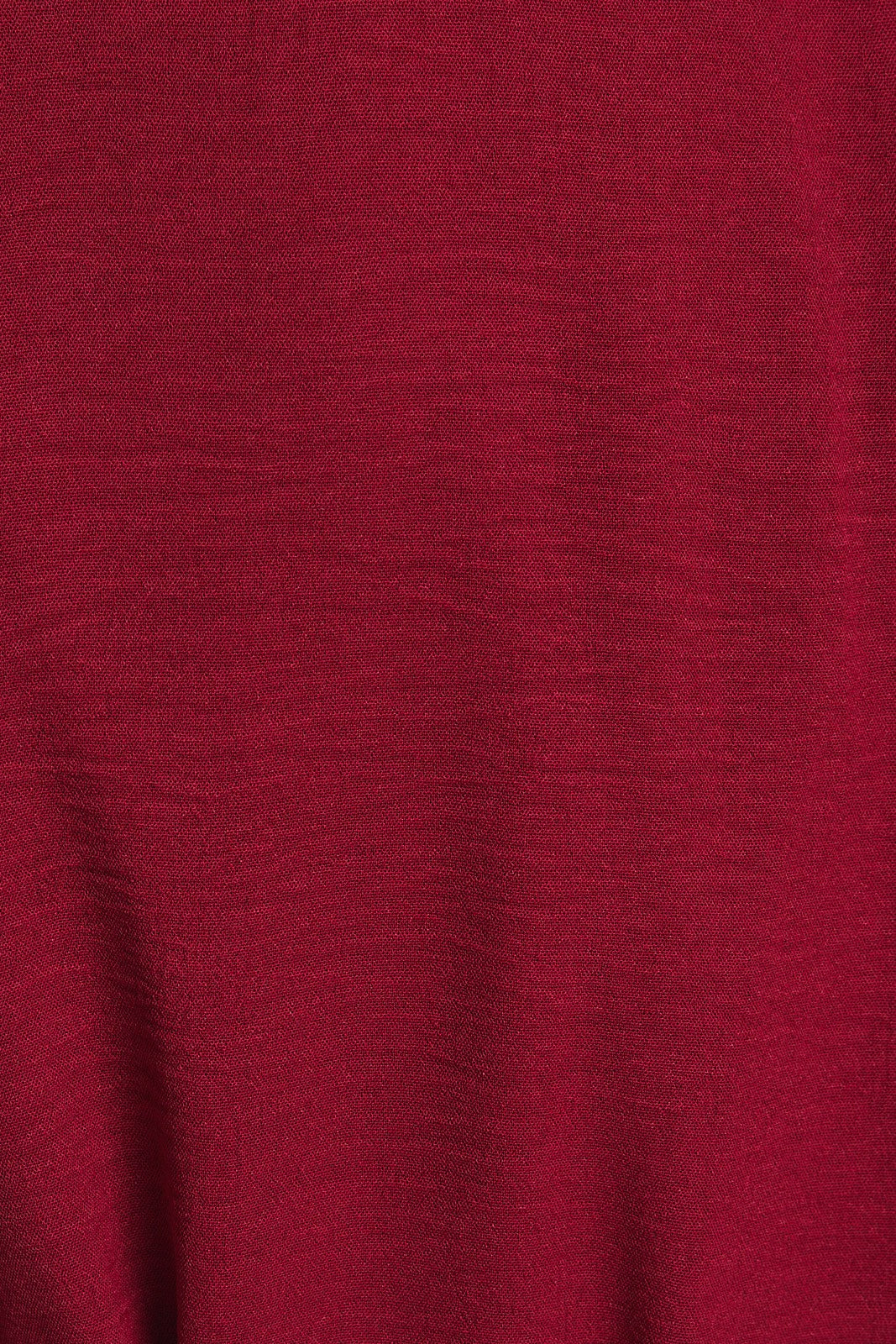 Burgundy V Neck Long Sleeve Button Down Midi Dress