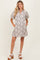 Cream Textured Floral Bubble Sleeve A-Line Maternity Mini Dress