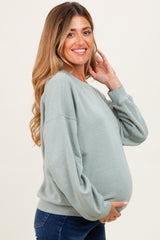 Sage Long Sleeve Maternity Sweatshirt
