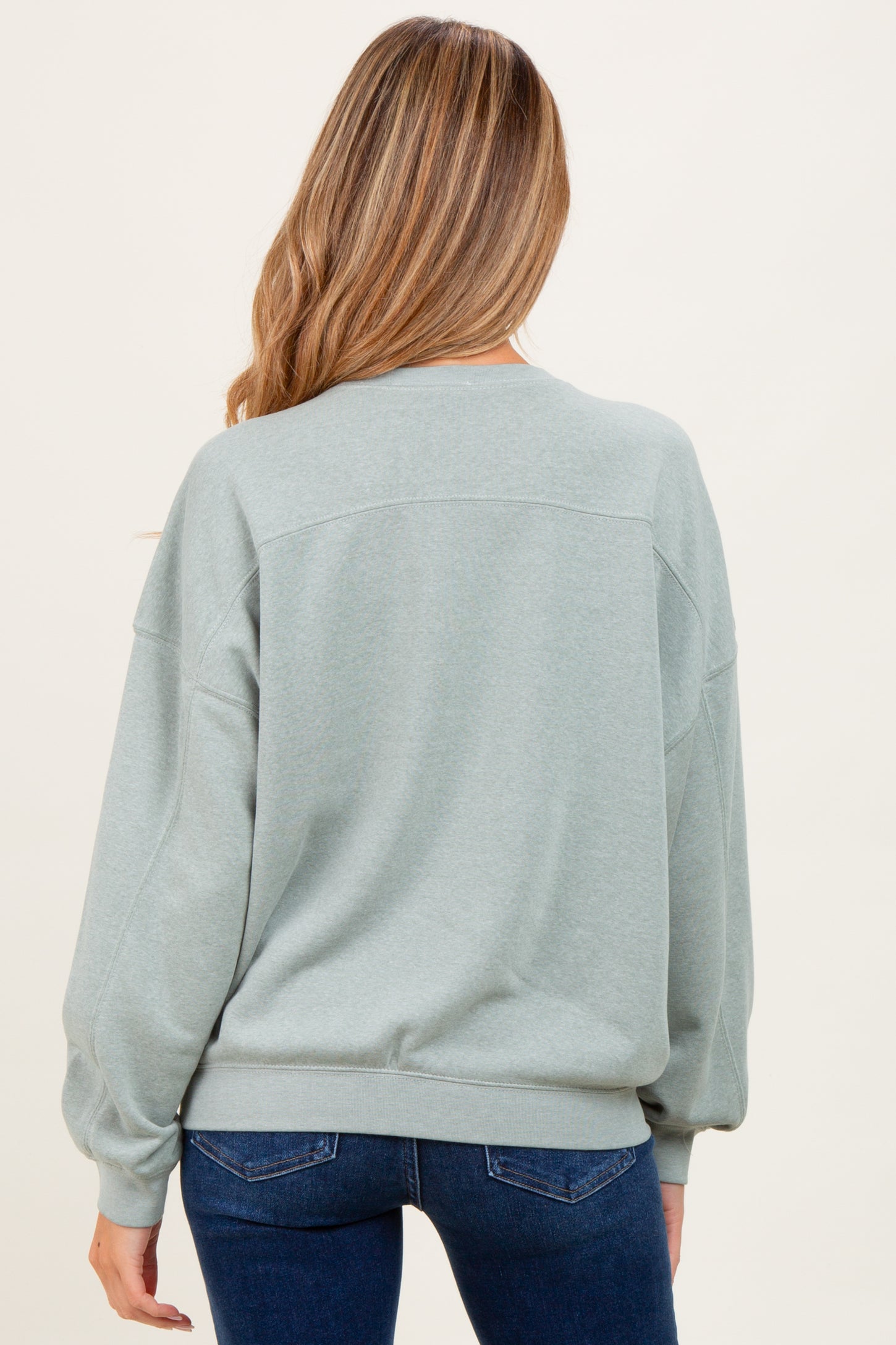 Sage Long Sleeve Maternity Sweatshirt
