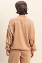 Beige Long Sleeve Sweatshirt