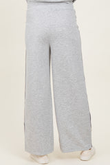 Heather Grey Contrast Trim Maternity Sweatpants