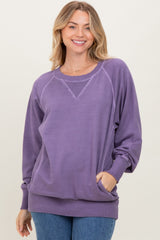 Lavender Vintage Wash French Terry Pullover
