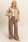 Mocha Flowy Knit Drawstring Pants