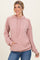 Pink Long Sleeve Brushed Urban Rib Hoodie Top