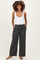 Black Plaid Drawstring Maternity Flannel Pants