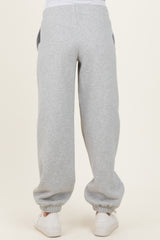 Heather Grey Fleece Maternity Sweatpants