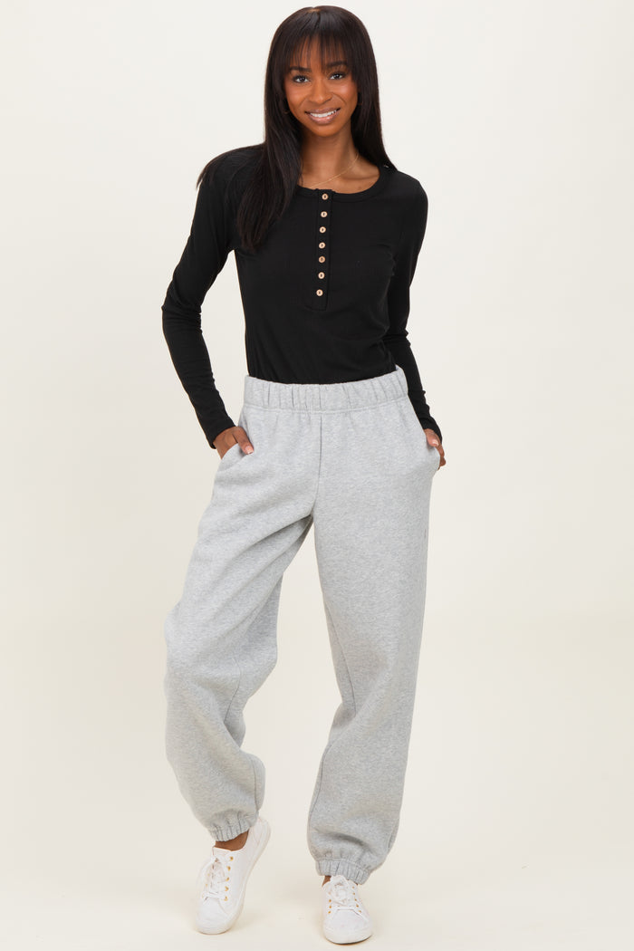 Heather Grey Fleece Sweatpants