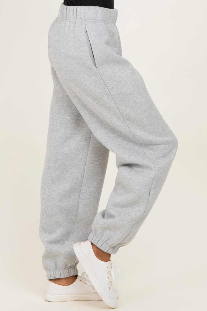 Heather Grey Fleece Sweatpants