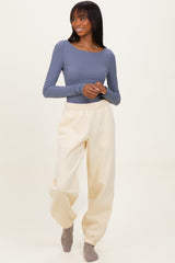Cream Fleece Sweatpants