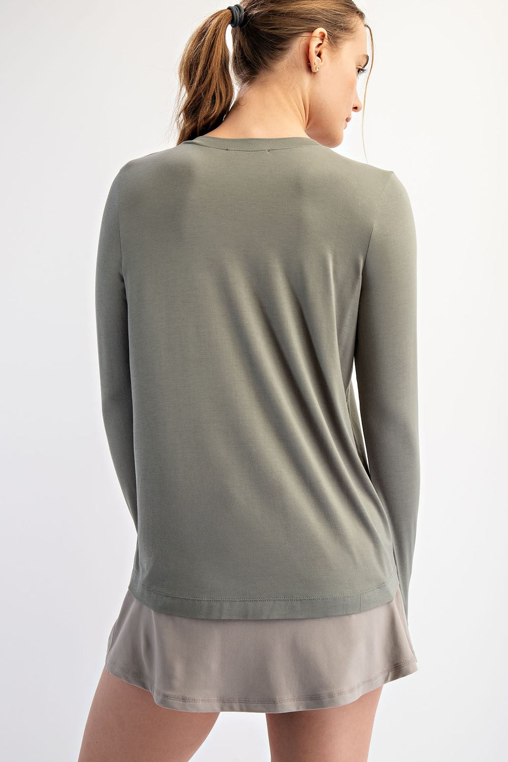 Light Olive Long Sleeve Top