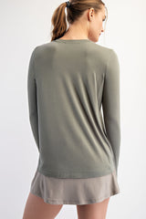 Light Olive Long Sleeve Top