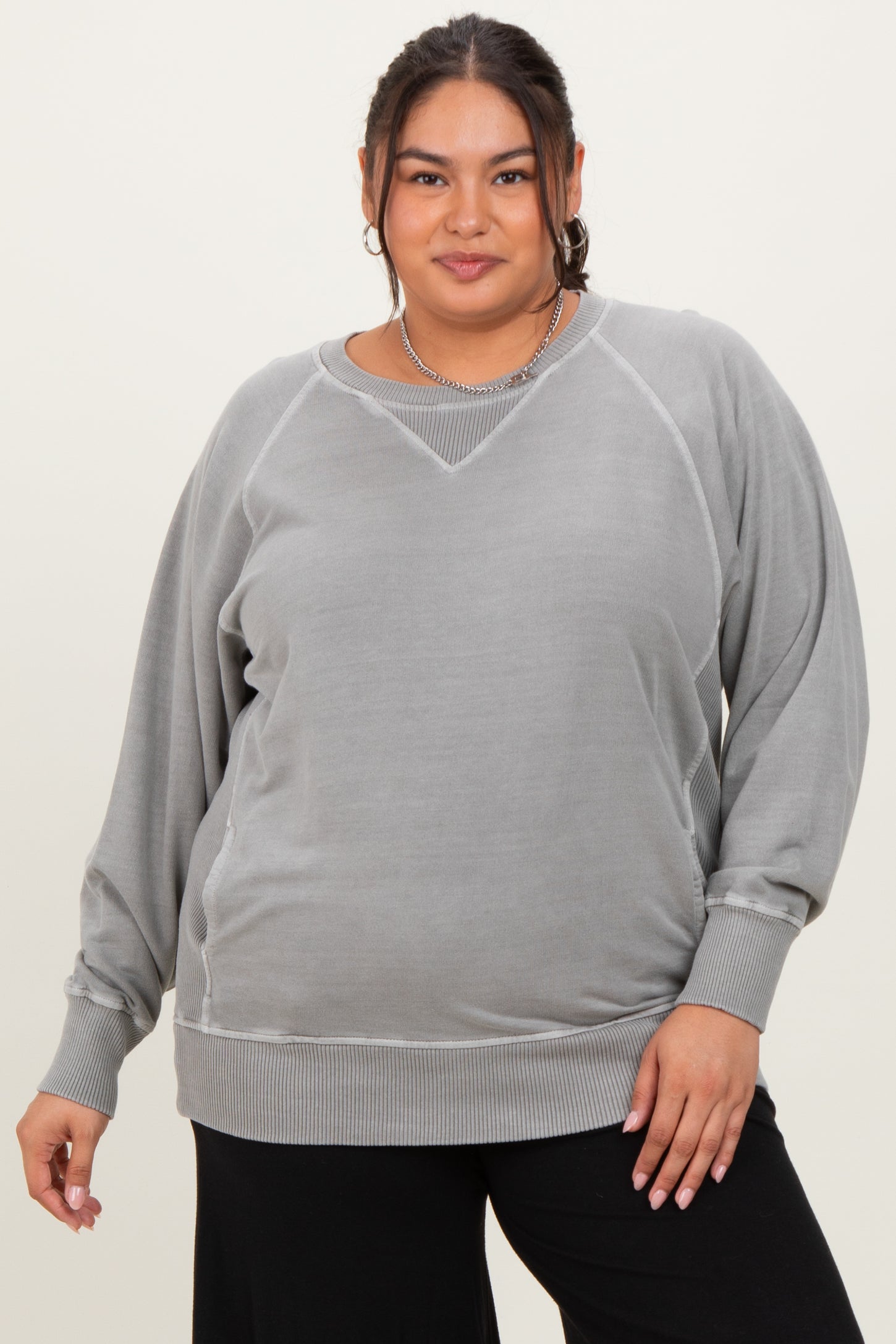 Vintage Wash French Terry Plus Pullover