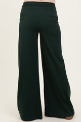 Forest Green Drawstring Wide Leg Maternity Lounge Pant