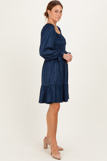 Navy Suede Dress