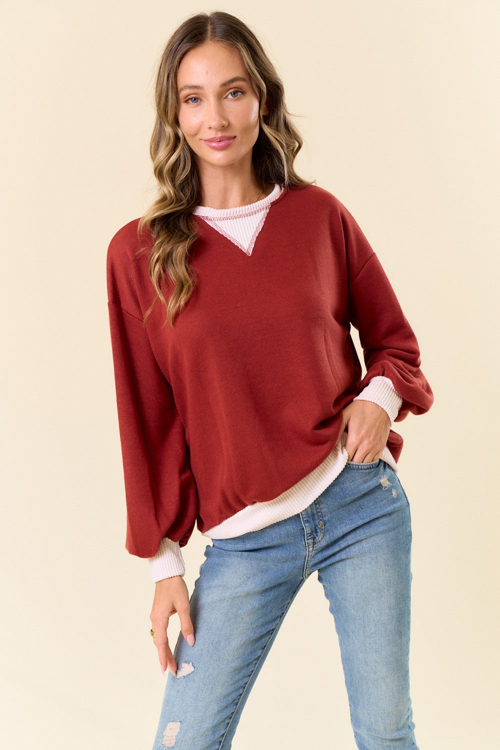 Rust French Terry Sweatshirt