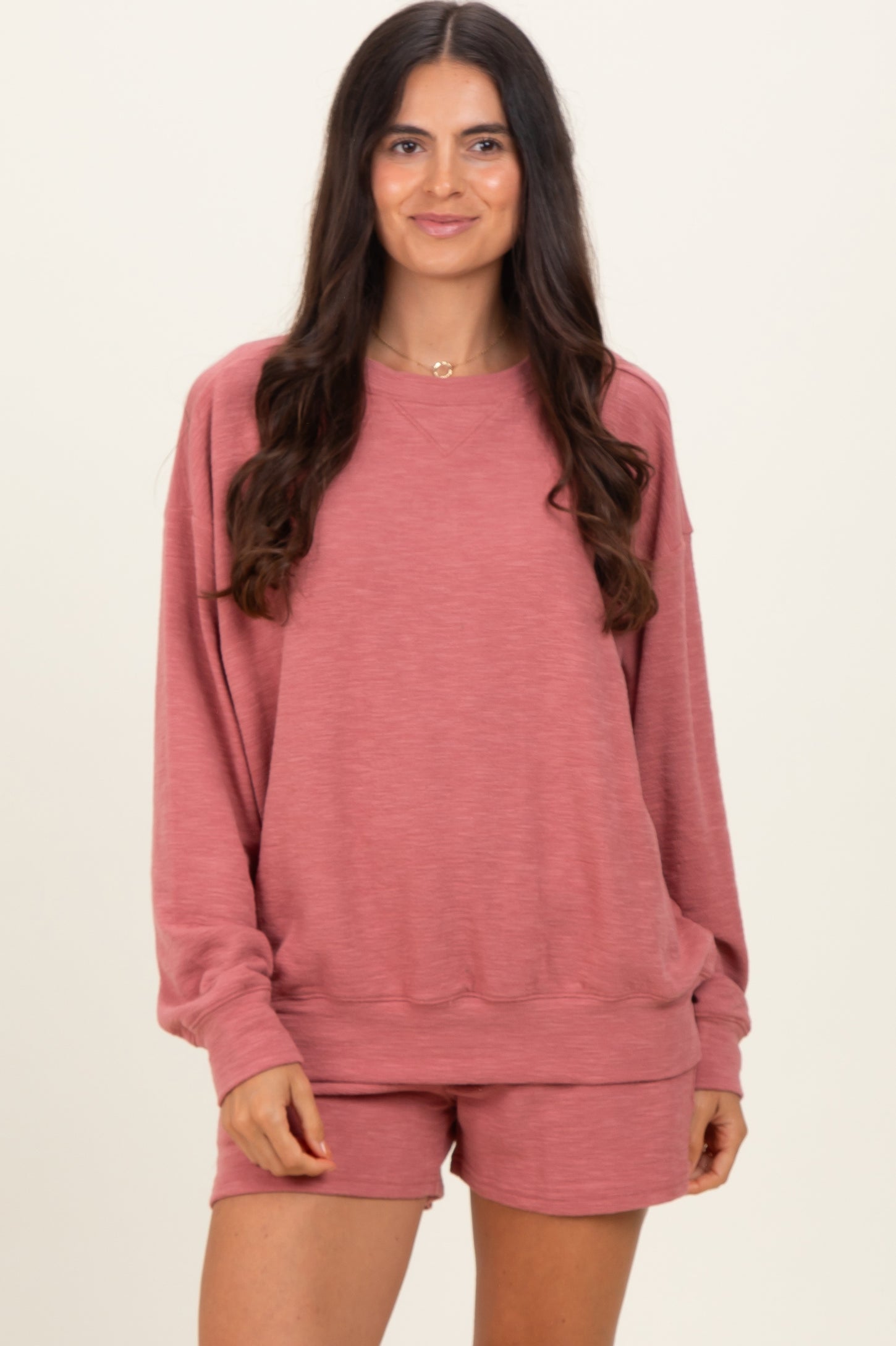 Rose Pullover & Shorts Set