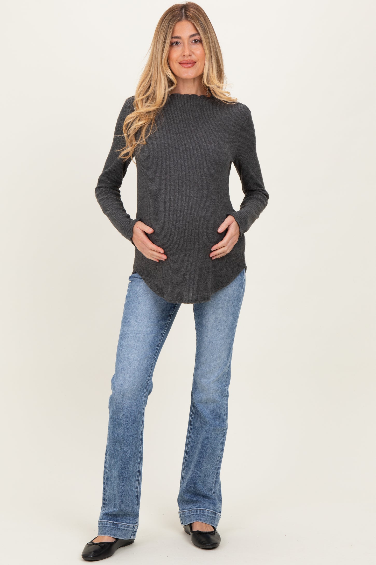 Blue Vintage Wash Maternity Bootcut Jeans