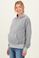 Sleet Soft Fleece Maternity Pocket Hoodie