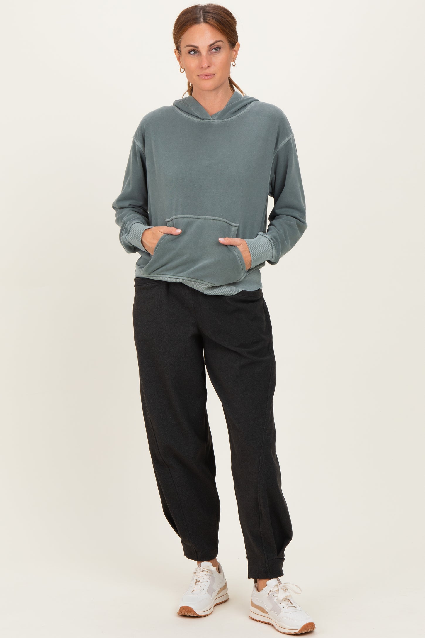 Dusty Jade Soft Fleece Pocket Hoodie