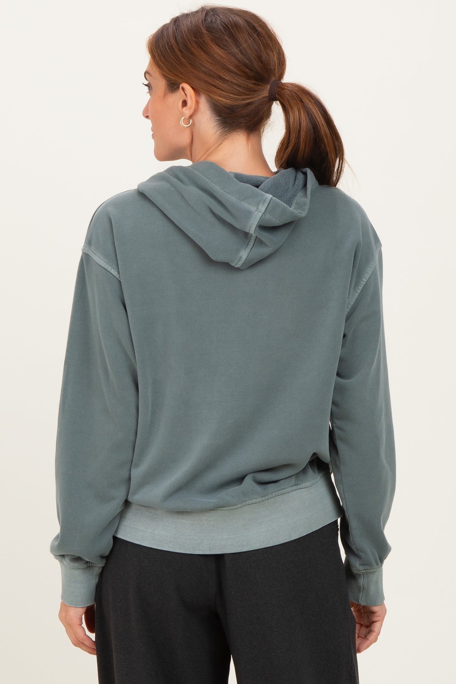 Dusty Jade Soft Fleece Pocket Hoodie