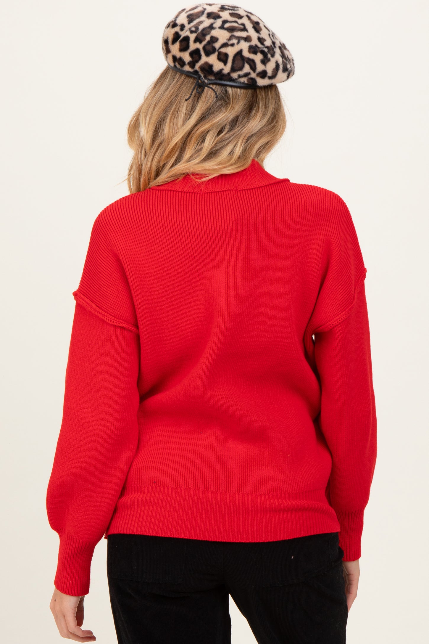 Ruby Wide Neck Drop Shoulder Maternity Sweater
