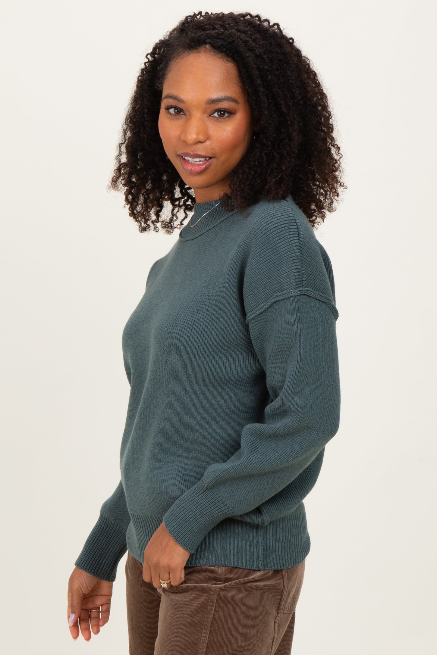 Jade Wide Neck Drop Shoulder Sweater